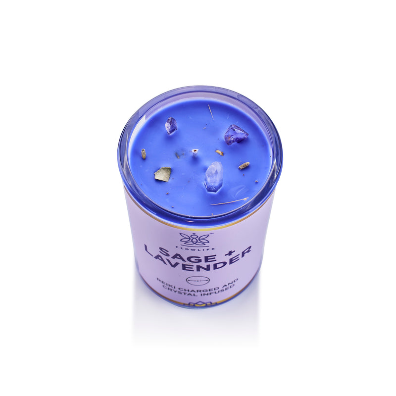 Sage & Lavender Sacred Herb Energy Candle- 9 oz 100% soy wax