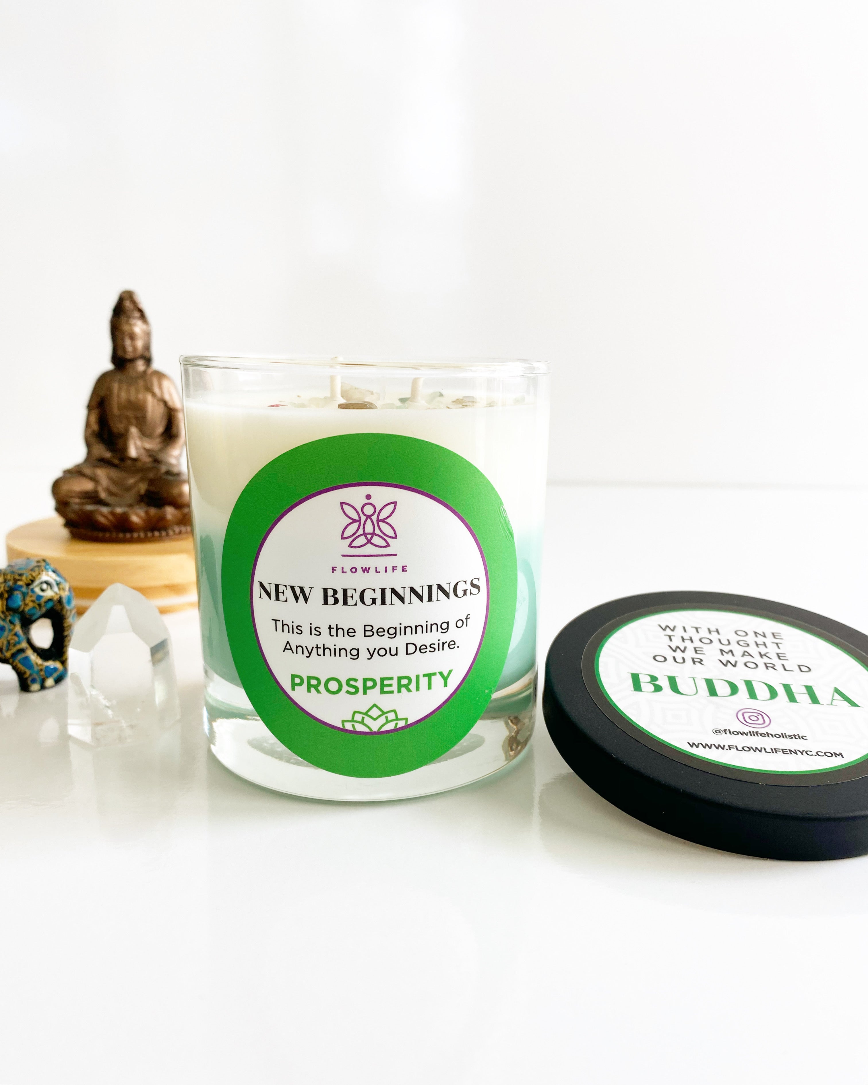 New Beginnings PROSPERITY Candle - 8oz 100% soy wax