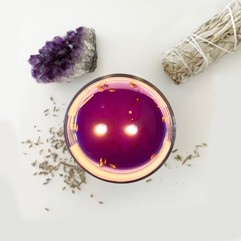 Sage & Lavender Sacred Herb Energy Candle- 9 oz 100% soy wax